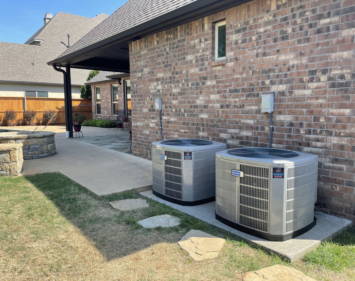 Two condenser units installed by ProThermal in Tulsa